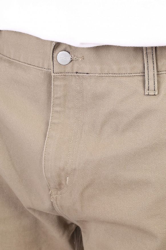 Мужские брюки Carhartt WIP Double Front Pants (I029770-tanami) - фото 2 картинки