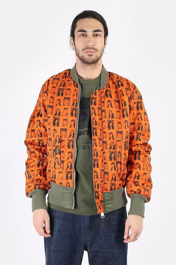 Мужская куртка Alpha Industries x Play Boy MA-1 Flight Jacket (CJP51502C1-sage) - фото 9 картинки