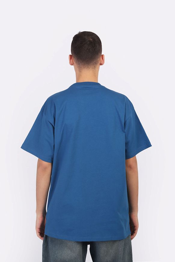 Мужская футболка Carhartt WIP S/S Fragments Pocket T-Shirt (I034407-sodalite/white) - фото 4 картинки