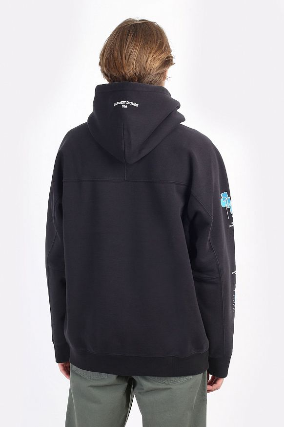 Мужская толстовка Carhartt WIP Hooded Living Sweat (I030090-black) - фото 5 картинки