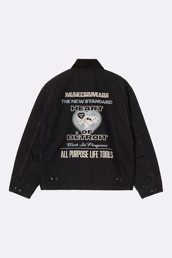 Мужская куртка Carhartt WIP OG Arcan Graphic Jacket (I035553-blk/blk h st wash) - фото 2 картинки