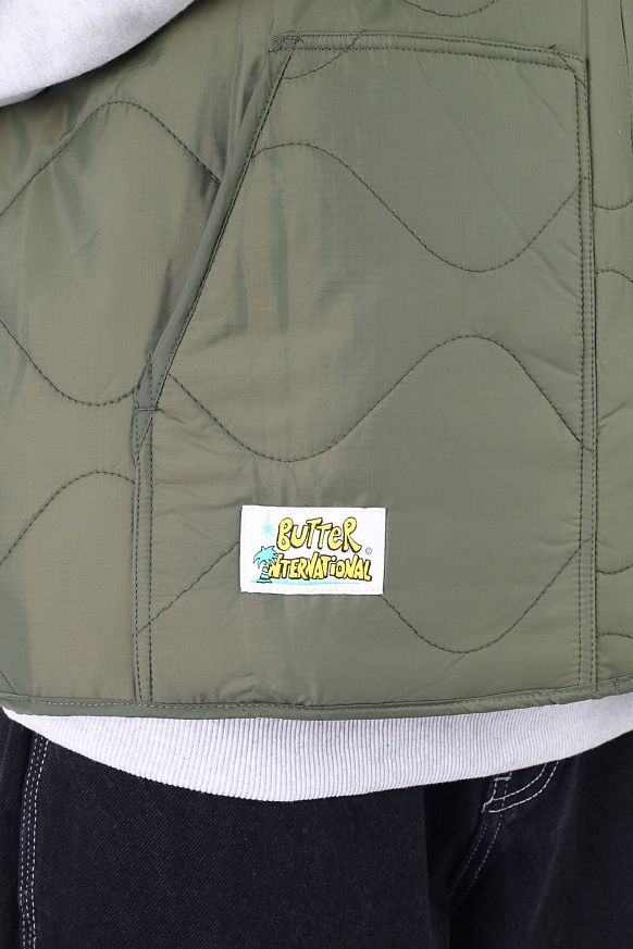 Мужской жилет Butter Goods Gore Reversible Vest (VEST-army/black) - фото 2 картинки