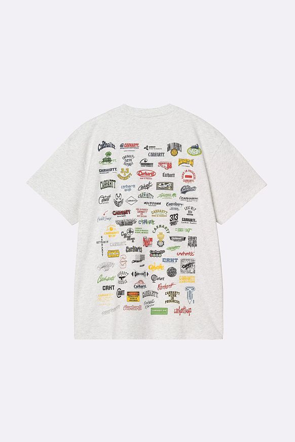 Мужская футболка Carhartt WIP S/S Logo T-Shirt (I034643-ash heather) - фото 2 картинки