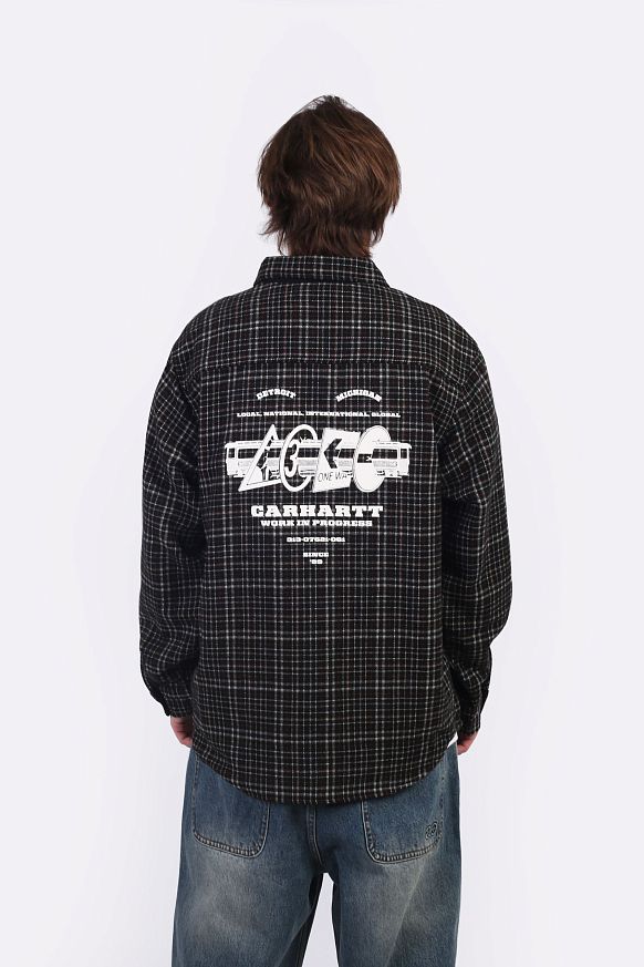 Мужская рубашка Carhartt WIP L/S Runaway Millett Shirt (I034383-Millettch blk/wax) - фото 5 картинки