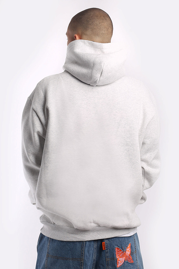 Мужская толстовка Butter Goods Rounded Chenille Applique Pullover Hood (Rounded chenille-ash grey) - фото 6 картинки
