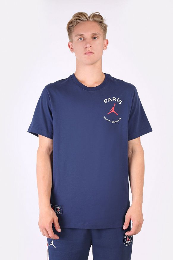 Мужская футболка Jordan Paris Saint-Germain Logo T-Shirt (DB6514-410) - фото 3 картинки