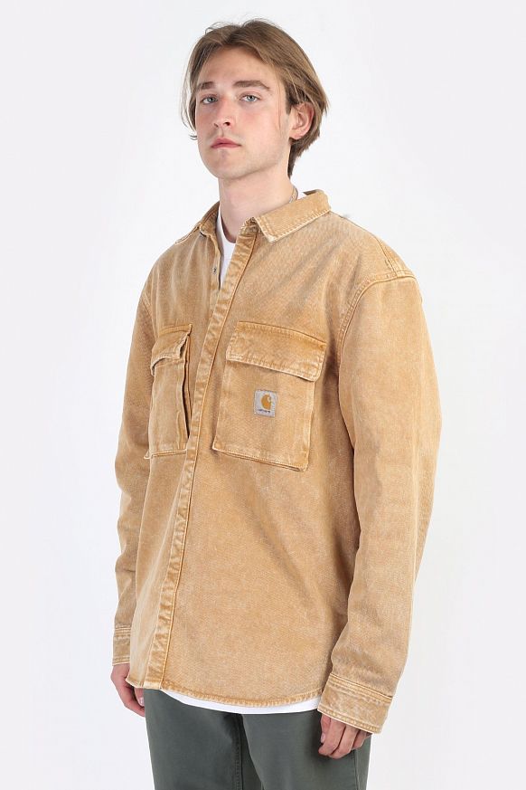 Мужская куртка Carhartt WIP Monterey Shirt Jac (I030291-nomad) - фото 4 картинки