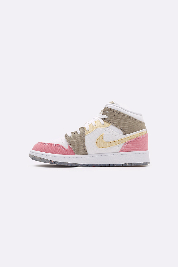 Женские кроссовки Jordan 1 Mid SE (GS) (DJ0338-100) - фото 2 картинки