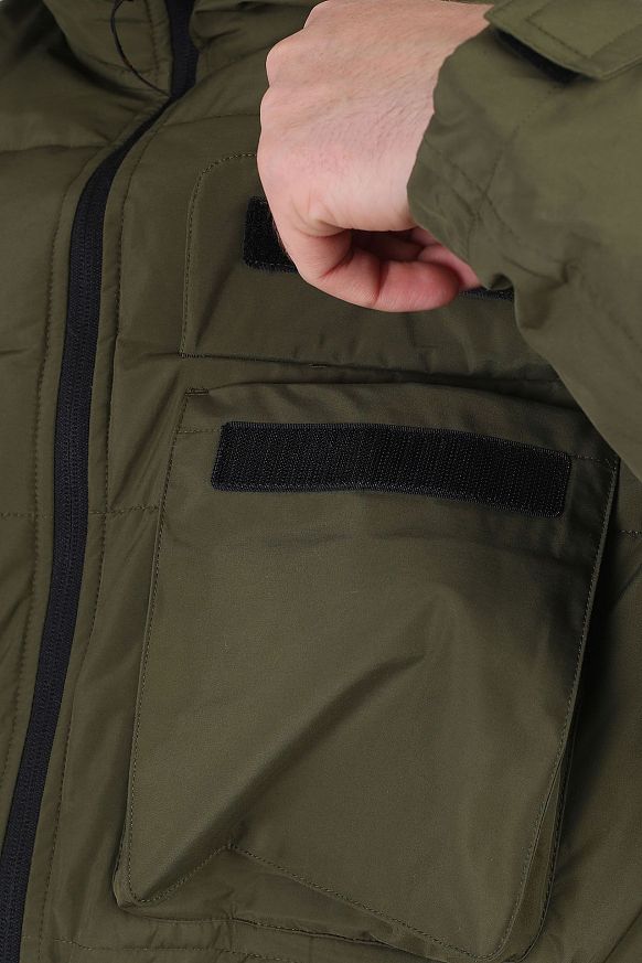 Мужская куртка Alpha Industries Hooded Puffer Jacket (MJH52500C1 dark green) - фото 8 картинки