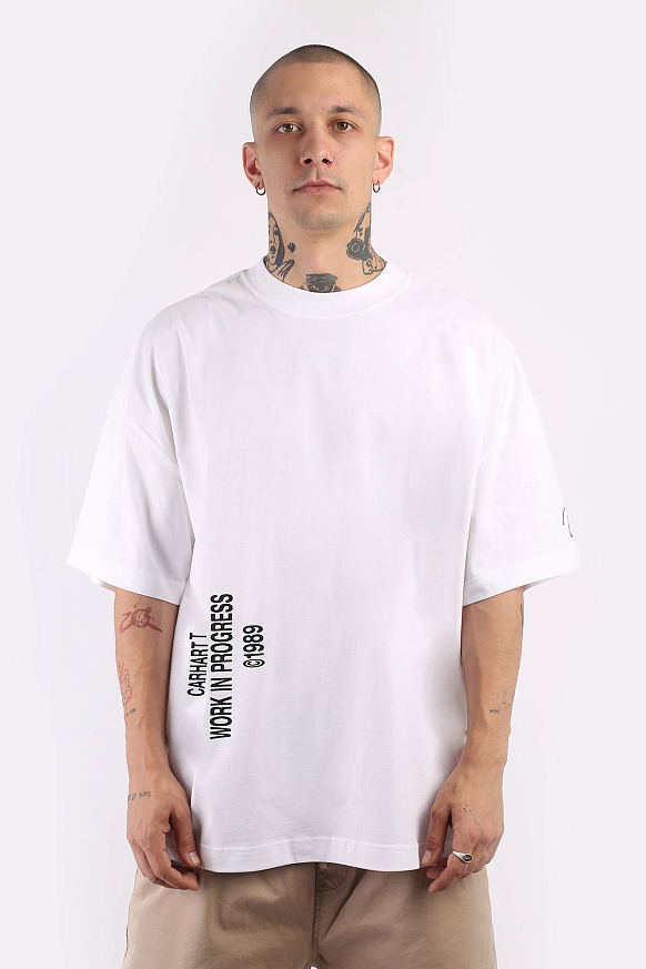 Мужская футболка Carhartt WIP S/S Signature T-Shirt (I032154-white) - фото 2 картинки