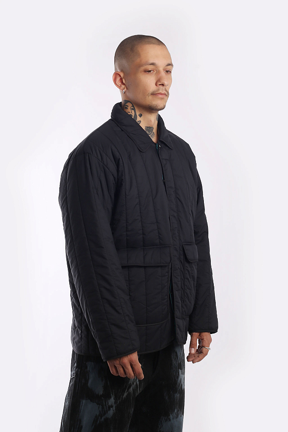 Мужская куртка Hombre Nino Stripe Quilting Jacket (0222-JK0005-black) - фото 4 картинки