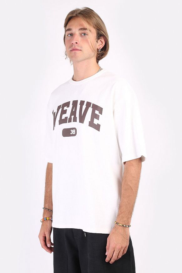 Мужская футболка FrizmWORKS Weawe 38 Logo Tee (SSTS055-white) - фото 3 картинки