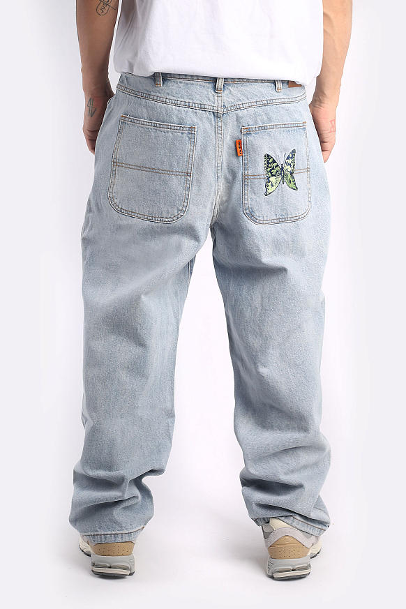 Мужские джинсы Butter Goods Butterfly Denim Jeans (Butterfly Denim-lght blue) - фото 4 картинки