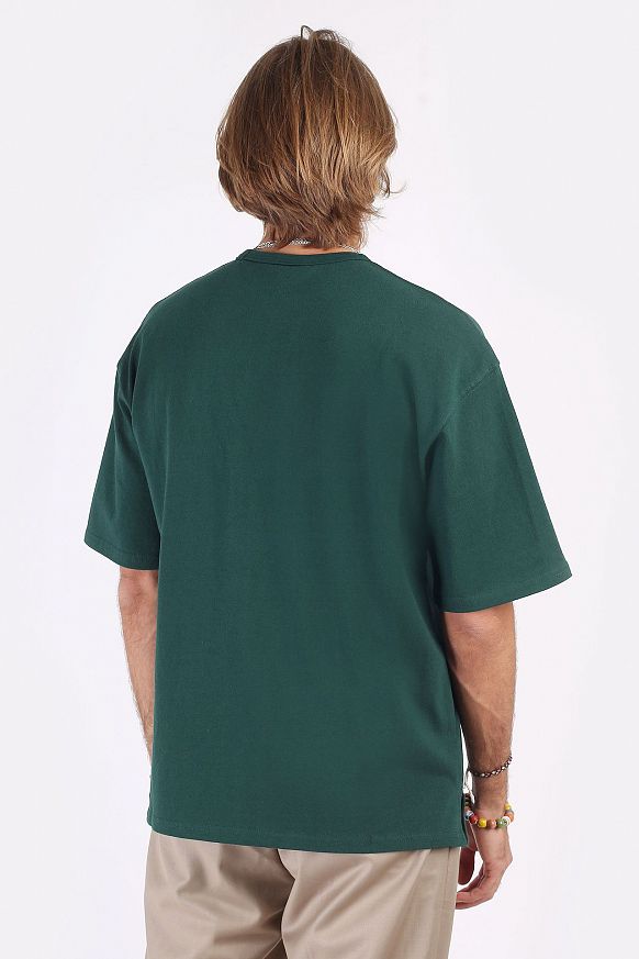 Мужская футболка FrizmWORKS Weawe 38 Logo Tee (SSTS056-dark green) - фото 5 картинки
