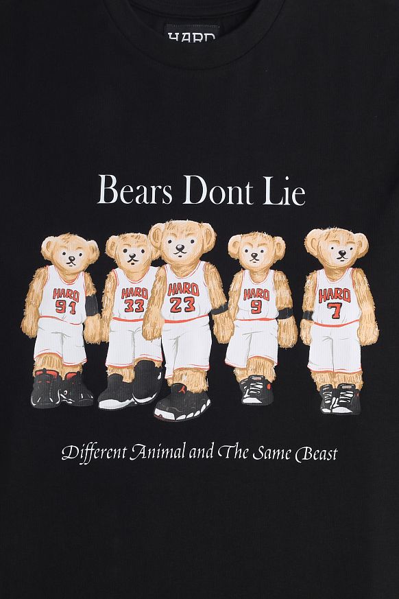 Мужская футболка Hard Bears (Hrd-tee-bears-black) - фото 2 картинки
