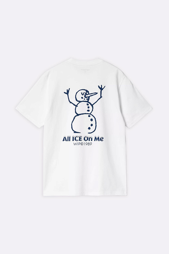 Мужская футболка Carhartt WIP S/S Ice T-Shirt (I034436-white) - фото 2 картинки