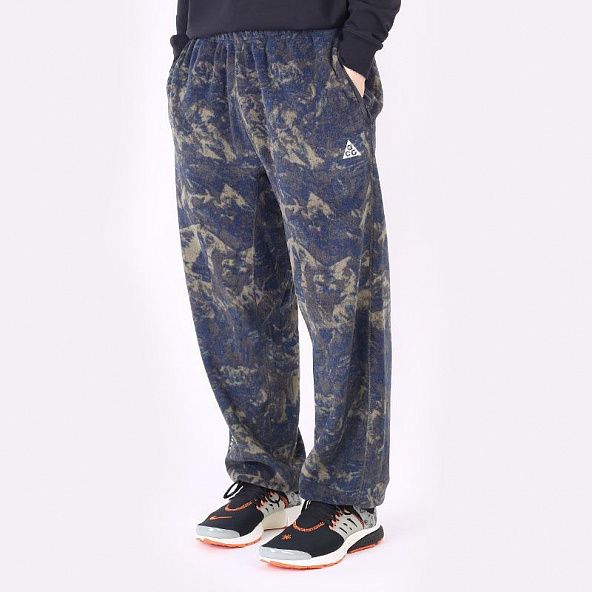 air print fleece cargo jogger