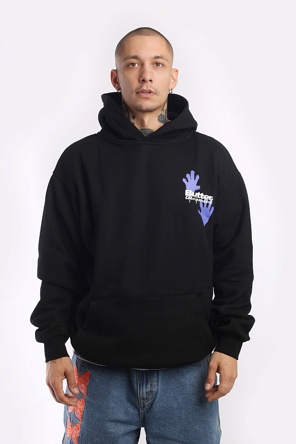 Толстовка Butter Goods Amphibian Pullover Hood (Amphibian pullover-black) - фото 2 картинки