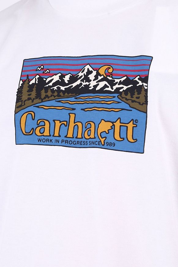 Мужская футболка Carhartt WIP S/S Great Outdoors T-Shirt (I029609-white) - фото 2 картинки