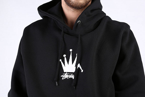 Мужская толстовка Stussy Old Crown Hood (1924510-black) - фото 2 картинки