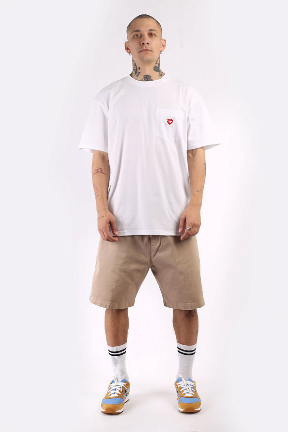 Мужская футболка Carhartt WIP S/S Pocket Heart T-Shirt (I032128-white) - фото 6 картинки
