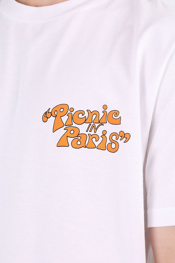 Мужская футболка Carhartt WIP S/S Picnic In Paris T-Shirt (I029932-white) - фото 2 картинки
