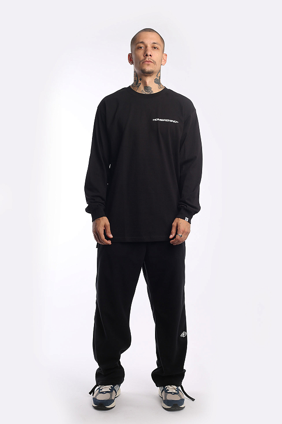 Мужской лонгслив Hombre Nino L/S Print Tee (0222-CT0008-black) - фото 8 картинки