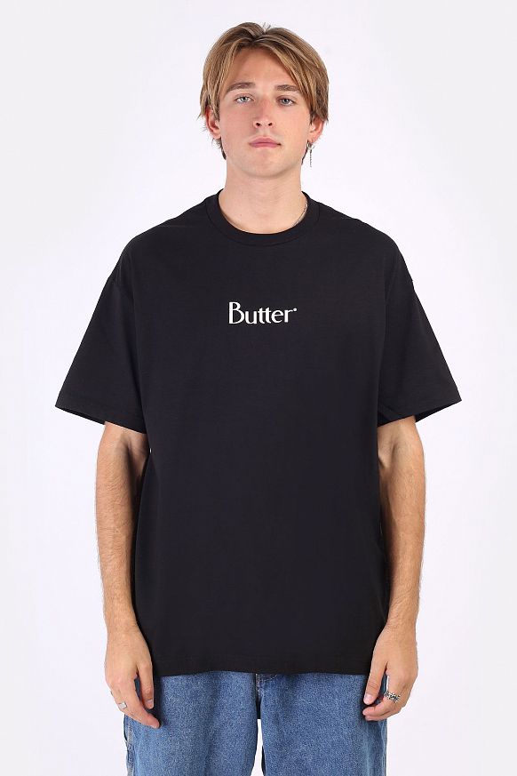 Мужская футболка Butter Goods Classic Logo Tee (CLASSIC TEE-black) - фото 3 картинки