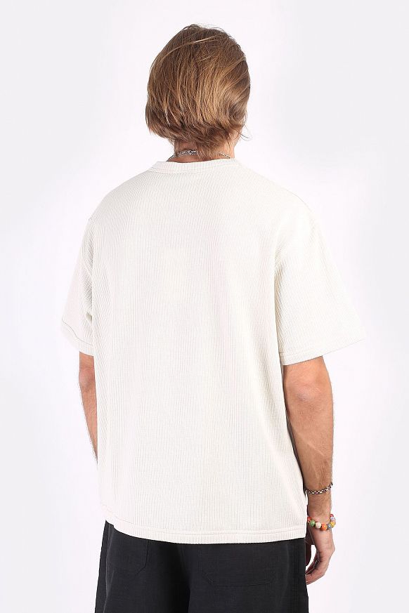 Мужская футболка FrizmWORKS Weawe Round Half Tee (SSTS040-cream) - фото 4 картинки
