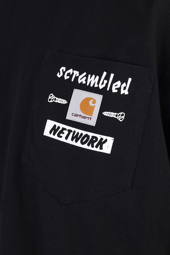 Мужская футболка Carhartt WIP S/S Scramble Pocket T-Shirt (I029983-black/white) - фото 2 картинки