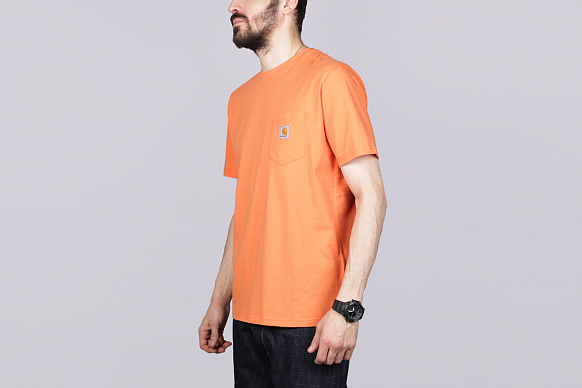 Мужская футболка Carhartt WIP S/S Pocket T-Shirt (I022091-Jaffa)