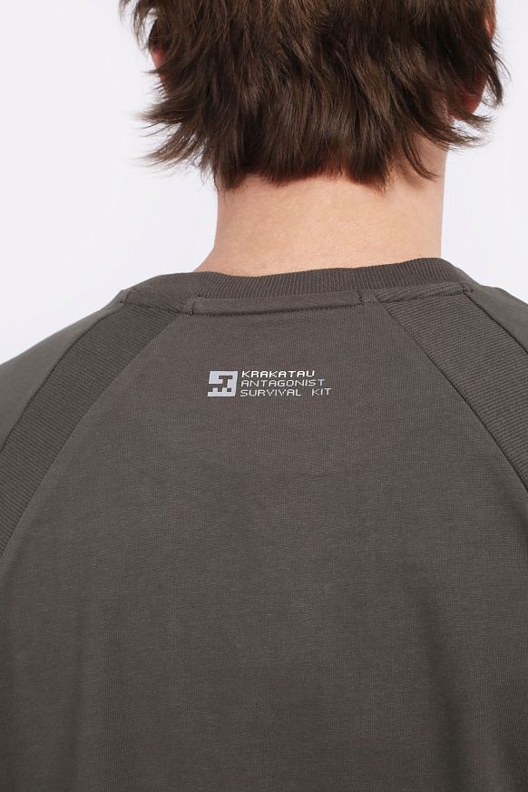 Мужская футболка KRAKATAU FALCON Oversize T-Shirt (Tm116-513-тём-елов) - фото 11 картинки