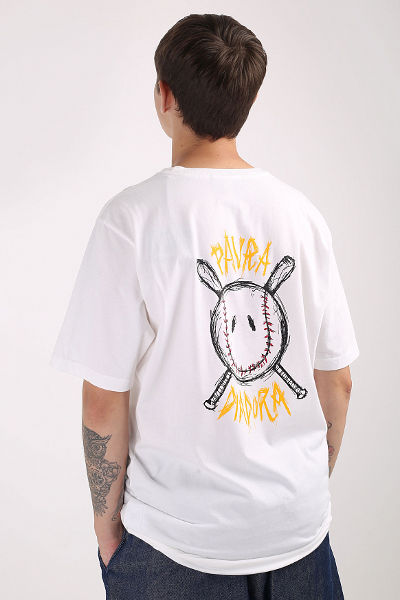 Мужская футболка Diadora Paura Logo T-Shirt (DR502176766-white) - фото 4 картинки