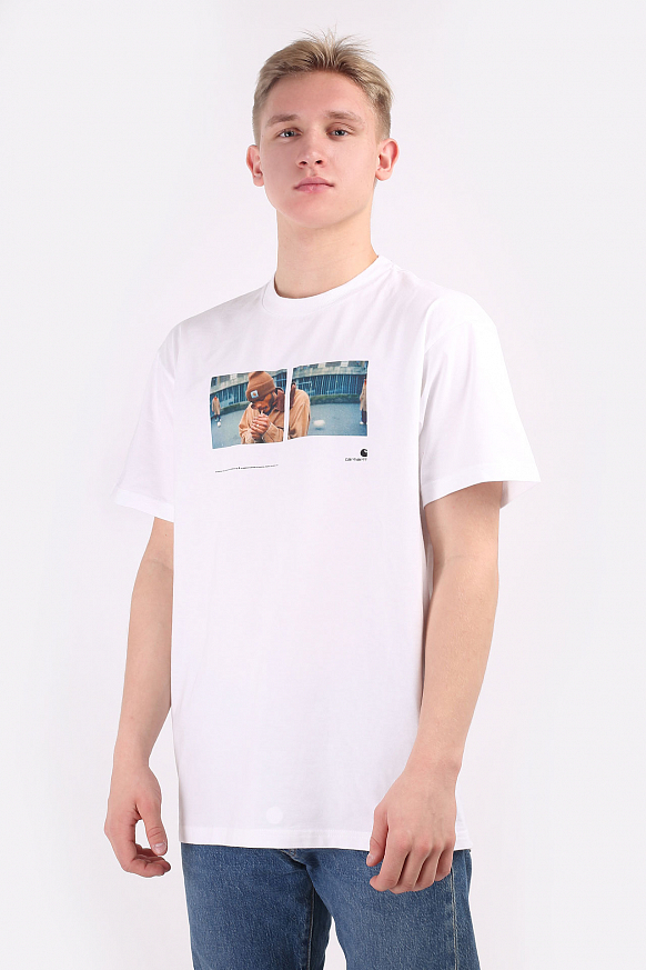 Мужская футболка Carhartt WIP S/S Backyard T-Shirt (I029064-white)