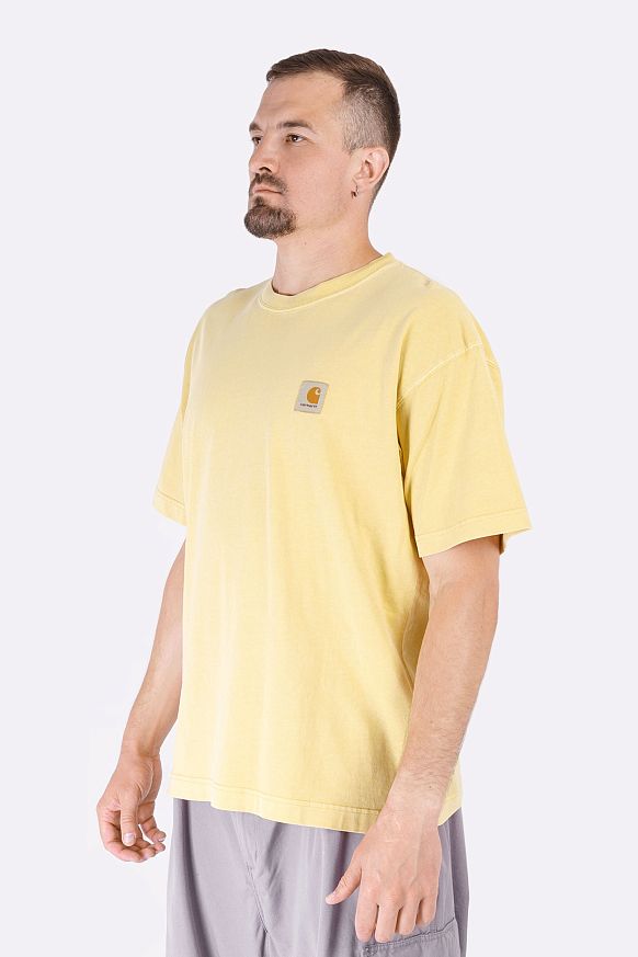 Мужская футболка Carhartt WIP S/S Nelson T-Shirt (I029949-air yellow gar dy) - фото 3 картинки