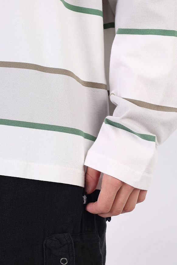 Мужской лонгслив Stussy Bold Stripe LS Crew (1140251-bone) - фото 4 картинки