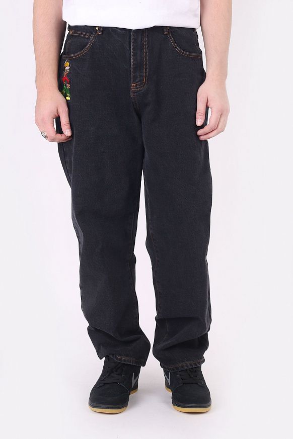 Мужские брюки Butter Goods Bass Denim Jeans (Bass Denim Pants-black) - фото 4 картинки
