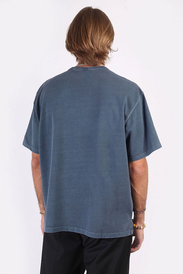 Мужская футболка FrizmWORKS OG Pigment Dyeing Half Tee (FZWOGTS007-blue) - фото 4 картинки