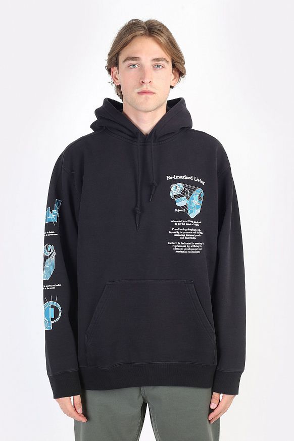 Мужская толстовка Carhartt WIP Hooded Living Sweat (I030090-black)