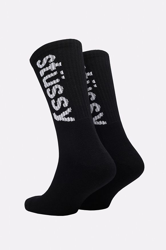 Мужские носки Stussy Helvetica Jacquard (138742-black) - фото 2 картинки