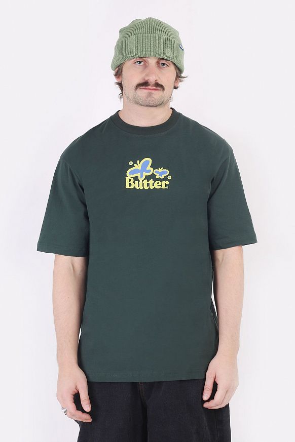 Мужская футболка Butter Goods Wander Tee (Wander Tee-forest green)