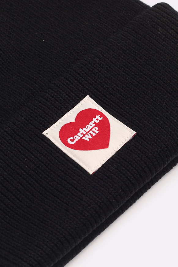 Шапка Carhartt WIP Heart Beanie (I032117-black) - фото 2 картинки