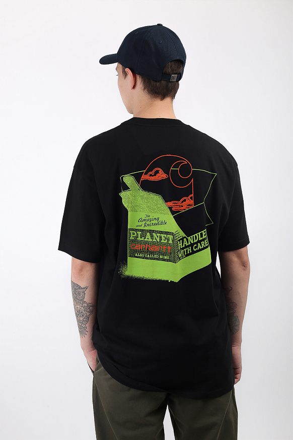 Мужская футболка Carhartt WIP Love Planet T-shirt (I028497-black) - фото 4 картинки