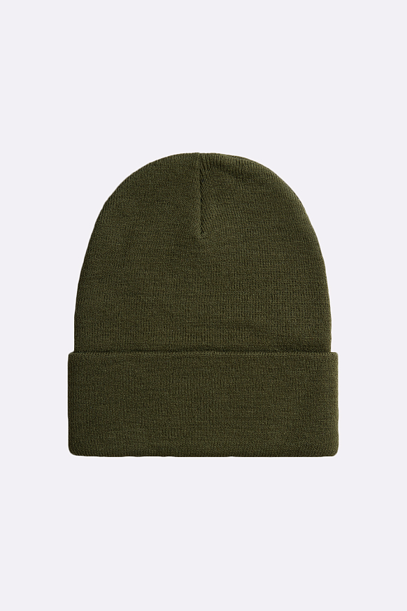 Мужская шапка Alpha Industries Essential Beanie (UHE51500C1-olive) - фото 2 картинки