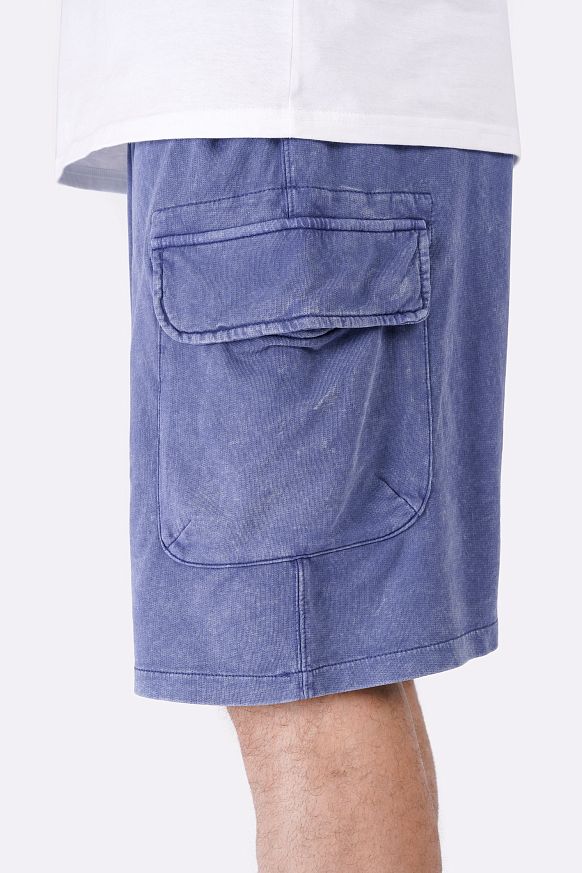 Мужские шорты Alpha Industries Terry Dyed Short (MBT55000C1-replica blue) - фото 8 картинки