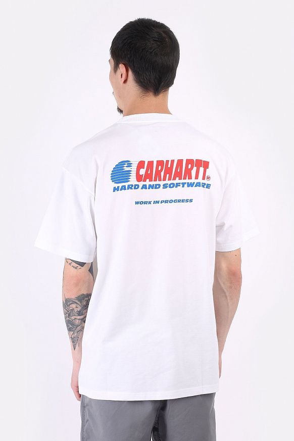 Мужская футболка Carhartt WIP S/S Software T-Shirt (I029619-white) - фото 4 картинки