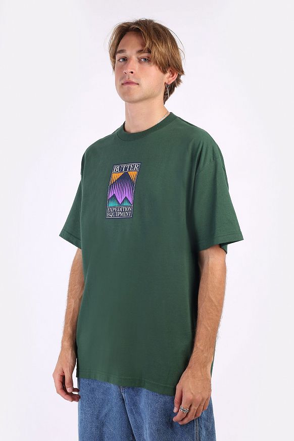 Мужская футболка Butter Goods Expedition Tee (EXPEDITION-forest green)