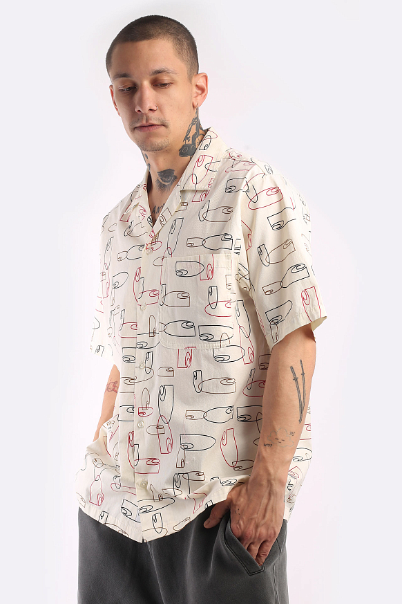 Мужская рубашка Carhartt WIP S/S Sumor Shirt (I031661-outline print) - фото 4 картинки