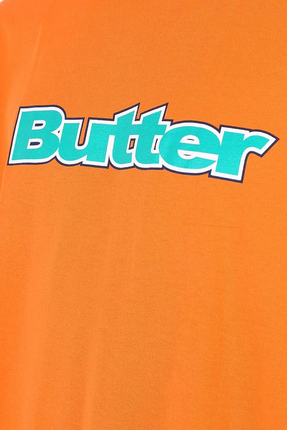 Мужская футболка Butter Goods Wordmark Tee (WORDMARK-orange) - фото 2 картинки