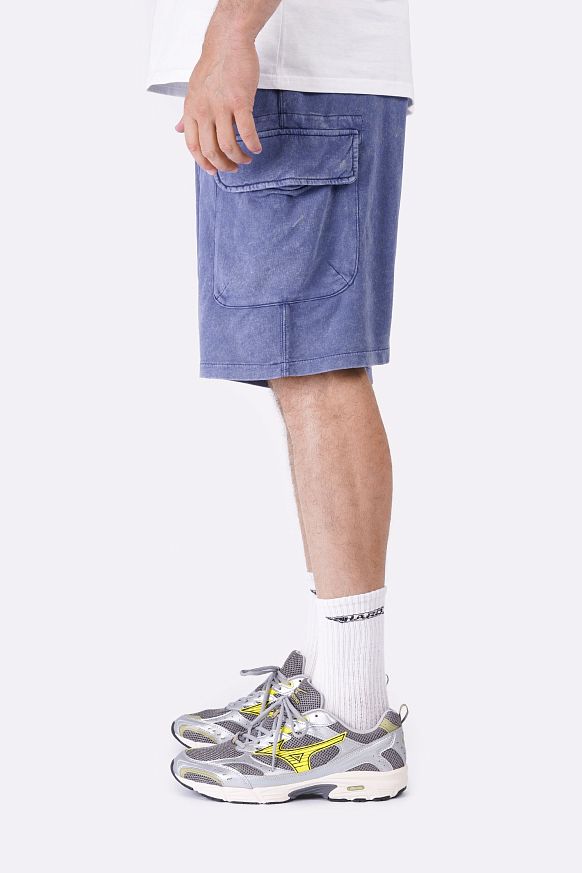 Мужские шорты Alpha Industries Terry Dyed Short (MBT55000C1-replica blue) - фото 6 картинки